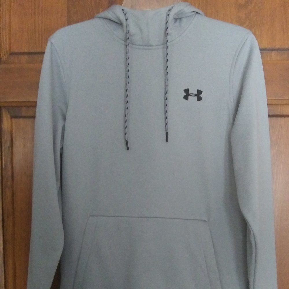 Under Armour Hoodie Sweatshirt Coldgear Loose Gray Pullover Mens Size S